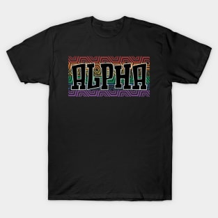 LGBTQ PATTERN USA ALPHA T-Shirt